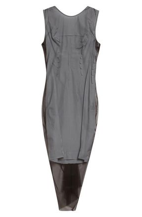 Maison Margiela Sheer Midi Dress in Brown/Light Grey at Nordstrom, Size 4 Us