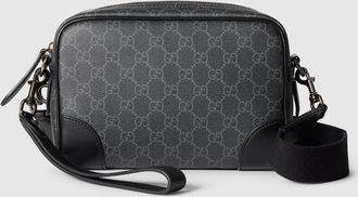 Gucci GG Emblem Small Crossbody Bag, Black, GG Canvas