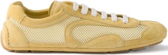 Prada re-edition suede mesh sneakers - Geel