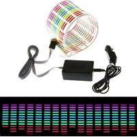 OEM Pegatina Para Coche Con Sensor De Activaci&oacute;n De Sonido Y M&uacute;sica, Luz Led, Ecualizador, Efecto Luminoso, 45 X 11 Cm