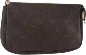 Louis Vuitton Pre-owned Canvas Pouch - Dames - Vintage Clutch - Bruin - ONE Size - Vintage
