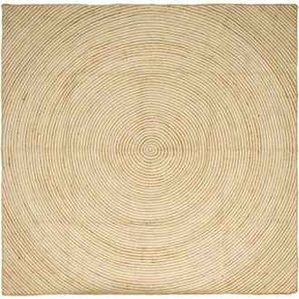 vidaXL vidaXL Tappeto Naturale e Bianco 300 x 300 cm Juta