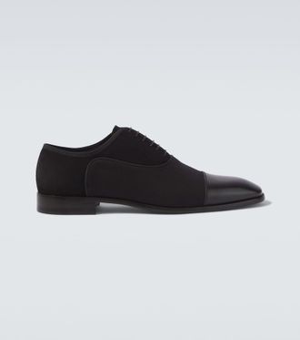 Christian Louboutin Greggory leather-trimmed Oxford shoes