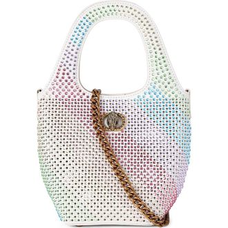 Kurt Geiger Small Chelsea Crystal Leather Hobo Bag in Bone/comb at Nordstrom Rack