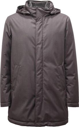 Herno Piumino Down Half Coat - Heren - Parka Jassen - Grijs - 2XL - Polyester - Jassen