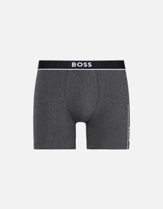 HUGO BOSS Mens 24 Side Logo Boxer Brief, Charcoal Grey - Size: 39/38/32