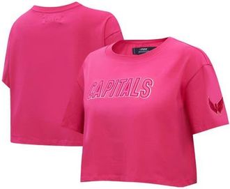 Pro Standard Womens Pro Standard Washington Capitals Triple Pink Cropped Boxy T-Shirt at Nordstrom, Size Medium