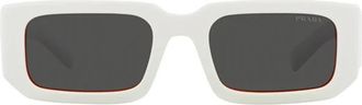 Prada Zonnebril - Dames - Zonnebrillen - Wit - 53 MM - Accessoires