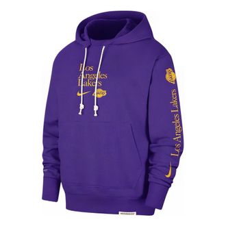 Nike Dri-FIT NBA Los Angeles Lakers Standard Issue Courtside Hoodie Purple Yellow FD8595-504