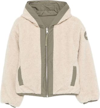 Canada Goose Omkeerbare fleece jas met capuchon - Dames - Zomerjassen - Beige - L - Wol - Jassen