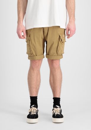 Alpha Industries Shorts ALPHA INDUSTRIES Crew Short, Herren, Gr. 29, Normalgr&ouml;ssen, gr&uuml;n (khaki), Obermaterial: 98% Baumwolle, 2% Elastan; Futter: 100% Baumwolle, Hose