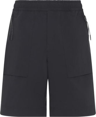 Moncler Black Elasticated Waistband Shorts