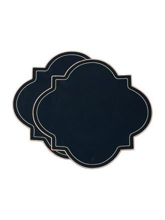 La DoubleJ Medallion Placemats Set Of 2 in Solid Navy at Nordstrom