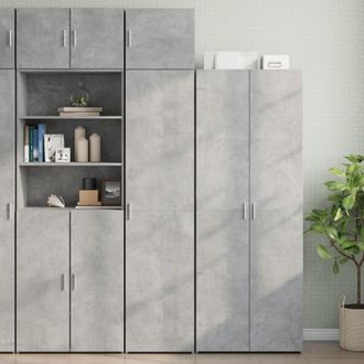 vidaXL Slim Storage Cabinet Concrete Grey 45x42.5x225 cm Engineered Wood Vidaxl