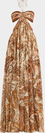 Retrofête Kimmy Halter Cut-Out Gown