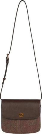 Etro Kleine Essential Paisley Jacquard Schoudertas - Dames - Schoudertassen - Bruin - ONE Size - Su&egrave;de - Tassen
