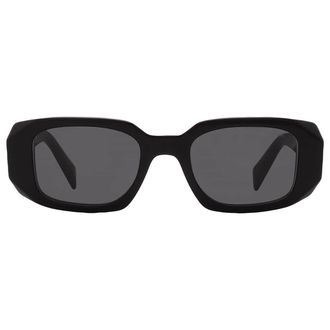 Prada Grey Rectangular Ladies Sunglasses PR 17WS 1AB5S0 49