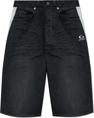 Balenciaga Denim Shorts - Heren - Denim shorts - Zwart - W30 - Denim - Korte Broeken