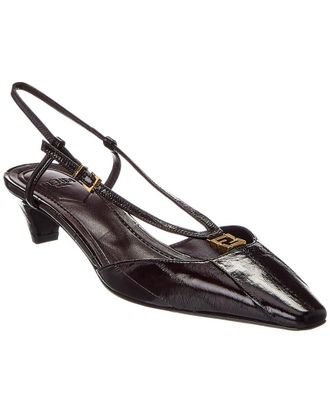 Fendi Fendi Colibri Lite Ff Jacquard Velvet Slingback Pump