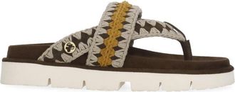 Mou Brown Bio Tone On Tone Sandals