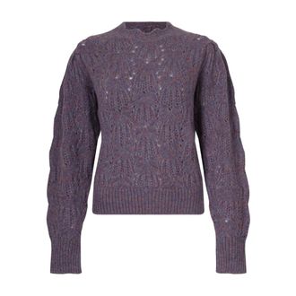 Isabel Marant Isabel Marant, Round-neck Knitwear, female, Purple, Size: 2XS Celestine Sweater
