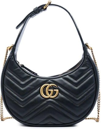 Gucci Pre-owned Gucci Mini GG Marmont Matelasse Calfskin Half Moon Bag Ladies I06ZL7WV54OUFC9L