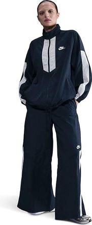 Nike Sportswear Wide Leg Woven Pants Womens Clothing Midnight Navy/Celestine Blue/Sail : XL (US 16-18), Cotton/Polyester