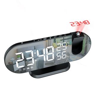 OEM Radio Con Pantalla Led Grande, Despertador Con Proyecci&oacute;n En Espejo, Sensor De Temperatura Y Humedad, Reloj Electr&oacute;nico Fotosensible, Reloj Digital