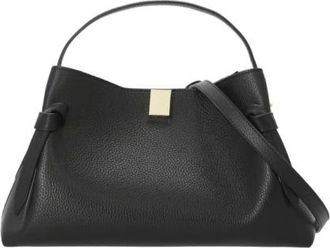 Yuzefi Tassen, Dames, Zwart, ONE Size, Leer, Oyster Mini