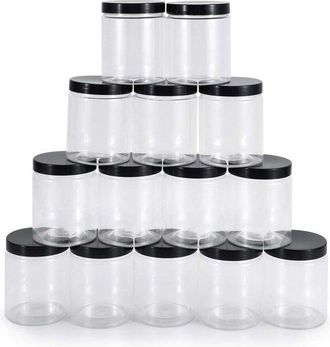 OEM Recipientes De Pl&aacute;stico Para Almacenamiento De 250 Ml Con Tapa Herm&eacute;tica - Tarros Para Especias Y Recipientes Para Almacenar Granos