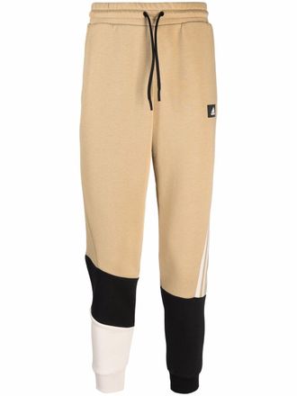 adidas colour-block track pants - men - Recycled Cotton/Recycled Polyester/Cotton - S - Neutrals