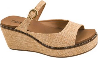 Corkys Footwear Womens Treat Yourself Slip On Wedge Sandal In Raffia