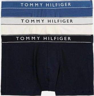 Tommy Hilfiger Mens Tommy Hilfiger 3-Pack Everyday Essentials Boxer Trunks, Desert Sky/Calico/Blue - Black - Size: 32/30/31
