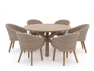 Intenso Furniture Intenso Tropea/ROUGH-Y &oslash;150cm dining tuinset 7-delig