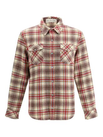 God's True Cashmere Balance shirt met tartan-ruit - Beige
