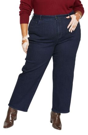 Universal Standard Donna Curve High Waist Straight Leg Jeans in Dark Indigo Blue at Nordstrom, Size 18W