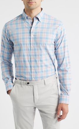 Johnnie-O Lanes Plaid Button-Down Shirt in Maliblu at Nordstrom, Size Xx-Large