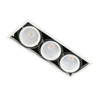 Netlighting Modern Technical LED Recessed Ceiling White Black 3000K 4200lm