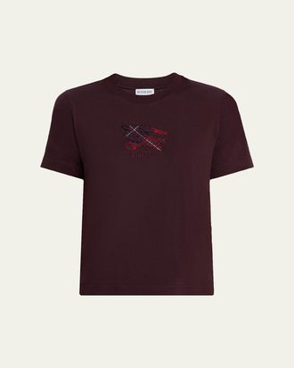 Burberry Frankie EKD Embroidered Short-Sleeve T-Shirt
