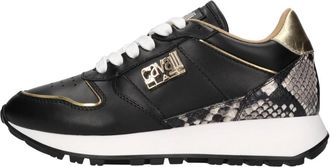 Cavalli Leren Sneakers - Dames - Sneakers - Zwart - 41 EU - Leer - Schoenen
