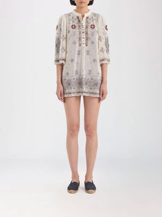 Antik Batik Dana Mini Shirt Dress in Cotton with Ethnic Print