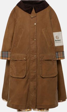 Erdem x Barbour oversized detachable cotton and linen coat