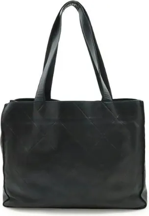 Chanel Pre-owned Tote Bags, female, Black, Size: ONE SIZE Pre-owned Leather Tote Bag