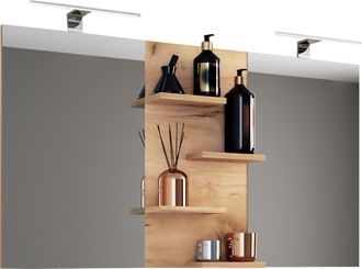 ebuy24 Ebuy24 - Espejo De Ba&ntilde;o Vcm Sin Marco Espejo De Pared Con Compartimento De Almacenamiento Dise&ntilde;o Moderno Dimensiones Aprox. 59 X 112 Cm X T. 12 Espejo