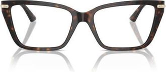 Jimmy Choo London 53mm Cat Eye Optical Glasses in Havana/demo Lens at Nordstrom