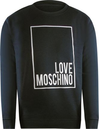 Love Moschino Heren Box Logo Sweatshirt (Zwart)