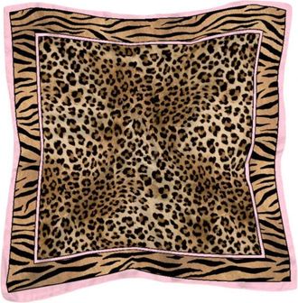 MC2 Saint Barth Kitana Silk Sand Leopard Foulard 1921 - Dames - Accessoires - Veelkleurig - ONE Size - Accessoires