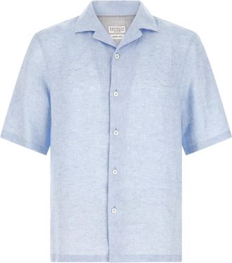 Brunello Cucinelli Light Blue Relaxed Solid Shirt