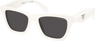 Prada PR C07SF Asian Fit 17K08Z Womens Sunglasses White Size 52