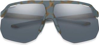 Smith Motive 74mm ChromaPop Polarized Shield Sunglasses in Flint/Tarmac Tortoise /Slate at Nordstrom